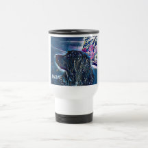 CUSTOM NAME TRAVEL MUG WITH GOLDEN RETRIEVER