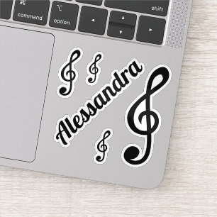 Custom Name Treble Clef Music Notes Cool Musical