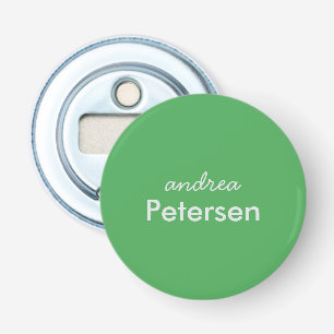 Custom name trendy modern minimalist bottle opener