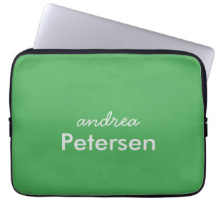 Custom name trendy modern minimalist laptop sleeve