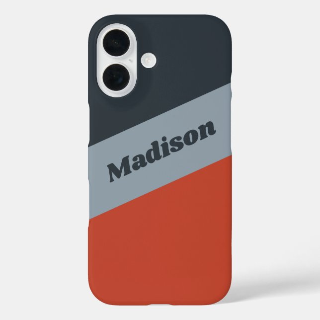 Custom name Tri-Colour phone cases (Back)