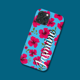 Custom Name Tropical Bold Flower - Phone Case