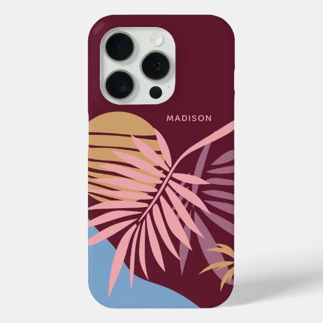 Custom Name Tropical Case-Mate iPhone Case (Back)