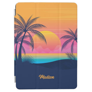 Custom Name Tropical Island Sunset iPad Air Cover