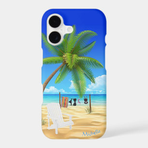 Custom Name Tropical Ocean Beach Scene