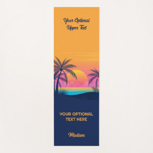 Custom Name Tropical Sunset Yoga Mat