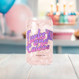 Custom Name Turks and Caicos Conch Can Glass