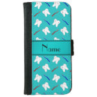 Custom name turquoise brushes and tooth pattern