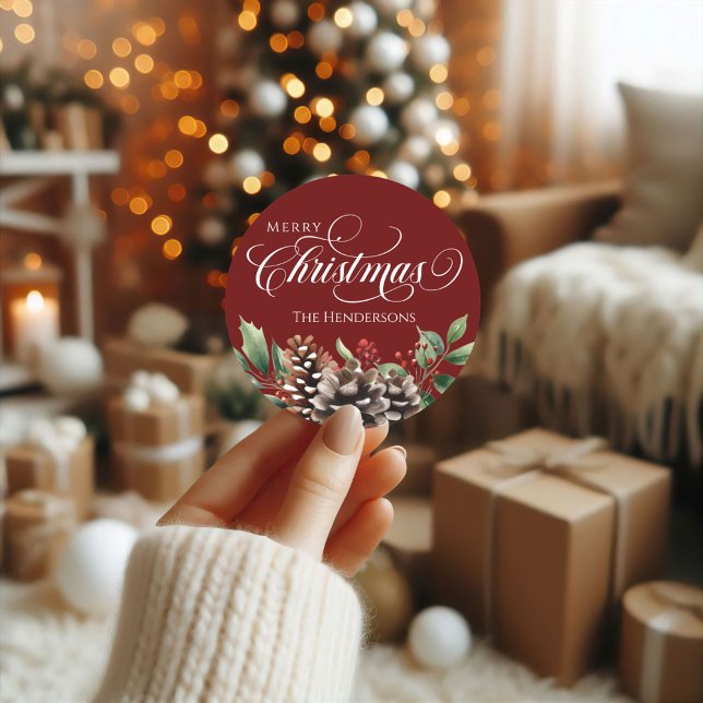 Custom Name Typography Christmas Sticker (Creator Uploaded)