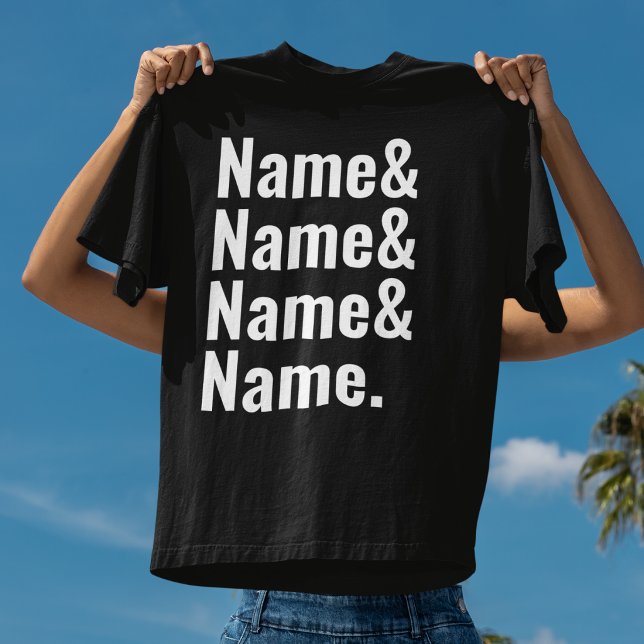 Custom Name & Typography  Personalised Minimalist  T-Shirt (Creator Uploaded)