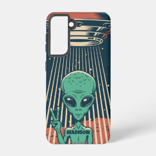 Custom Name UFO Alien Samsung Galaxy Case
