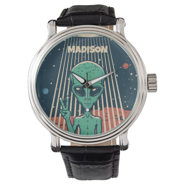 Custom Name UFO Alien Watch (Front)