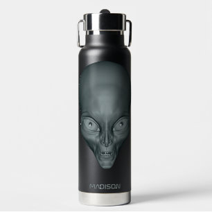 Custom name UFO Alien Water Bottle