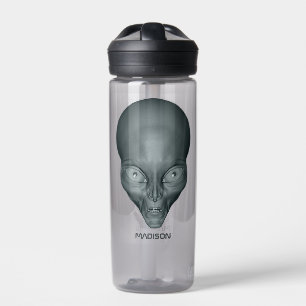 Custom name UFO Alien Water Bottle