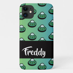 Custom name ufo on gradient iPhone 11 case