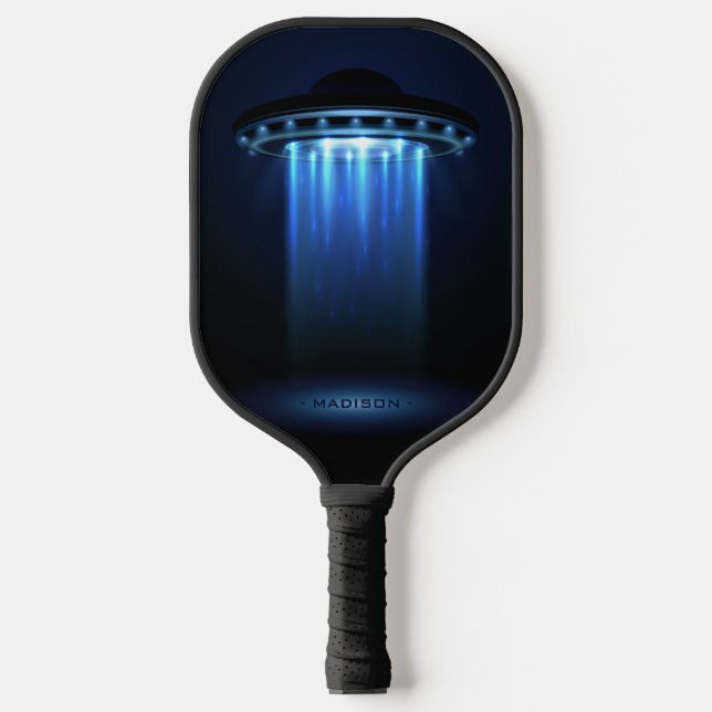 Custom Name UFO Spaceship Pickleball Paddle (Front)