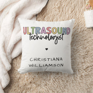 Custom Name Ultrasound Technologist Gifts Cushion