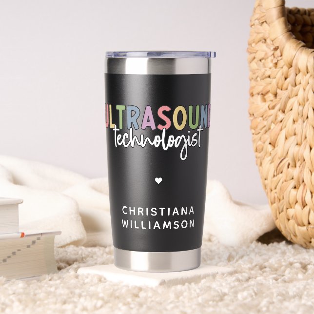 Custom Name Ultrasound Technologist Gifts Insulated Tumbler (Living Room)