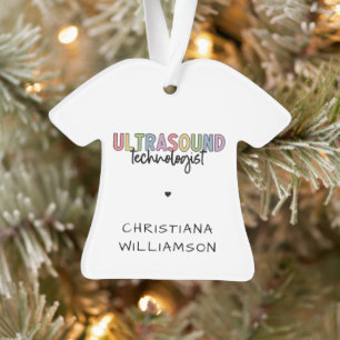 Custom Name Ultrasound Technologist Gifts  Ornament