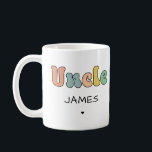 Custom Name Uncle Retro Gift | Uncle Personalised Coffee Mug<br><div class="desc">Custom Name Uncle Retro Gift | Uncle Personalised Gifts!</div>