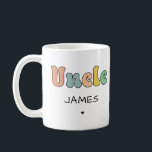 Custom Name Uncle Retro Gift | Uncle Personalised Coffee Mug<br><div class="desc">Custom Name Uncle Retro Gift | Uncle Personalised Gifts!</div>