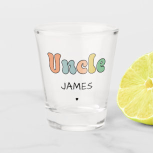 Custom Name Uncle Retro Gift   Uncle Personalised Shot Glass