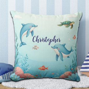 Custom Name Under the Sea  Cushion