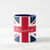 Custom Name Union Jack Mug