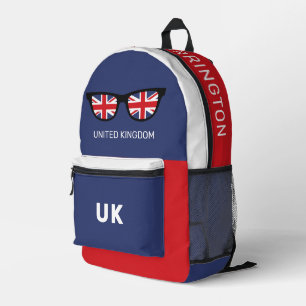 Custom Name United Kingdom Printed Backpack