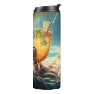 Custom Name Vacation Cat Thermal Tumbler