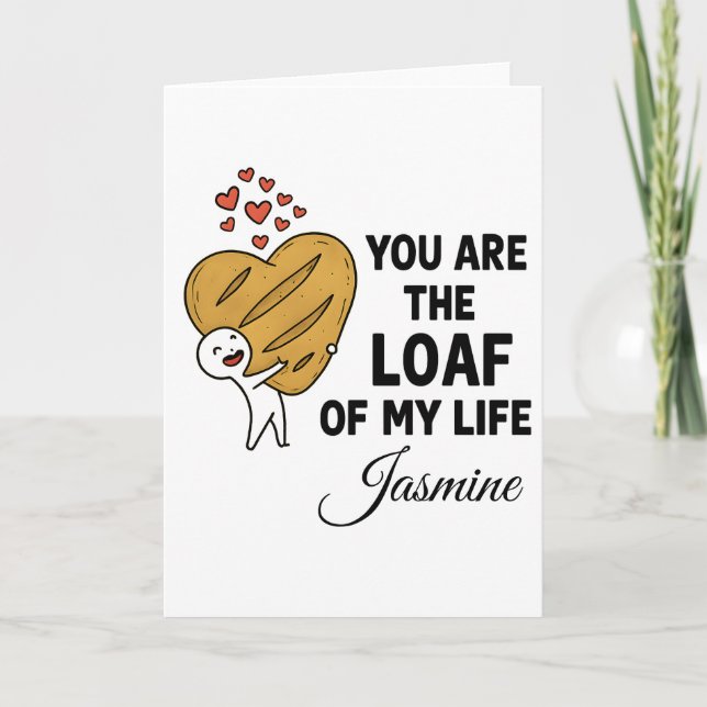 Custom Name Valentine's Card for Her or Him (Front)