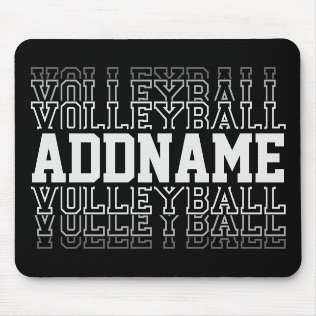 CUSTOM NAME Vanishing Volleyball Logo Team Player  Mouse Pad (Front)