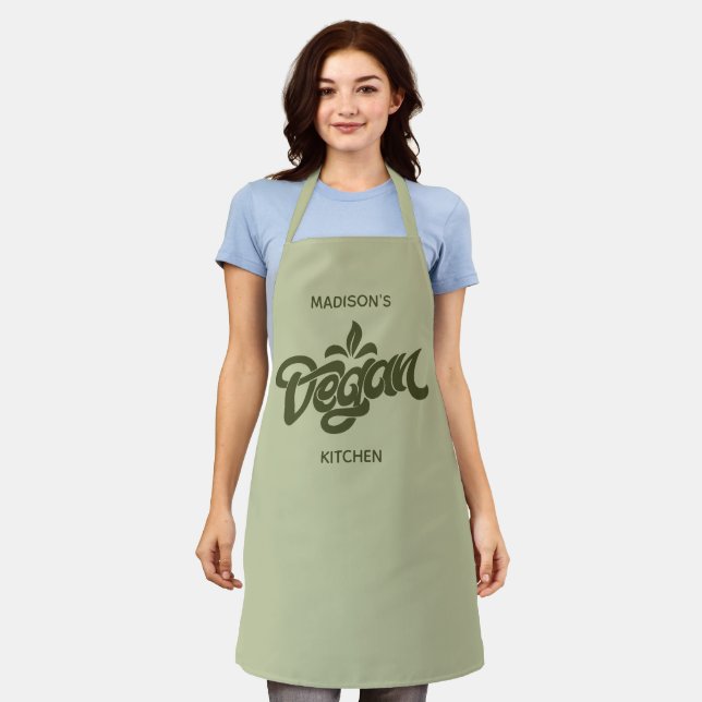 Custom Name Vegan Apron (Worn)
