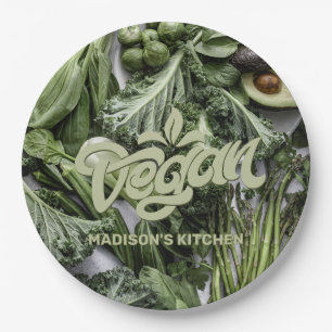 Custom Name Vegan Paper Plate