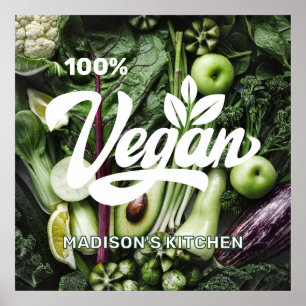 Custom Name Vegan Poster