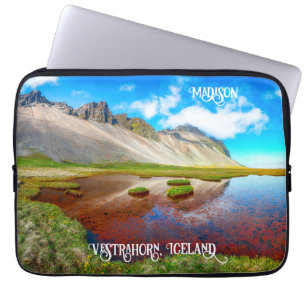 Custom Name Vestrahorn Mountains, Iceland Laptop Sleeve