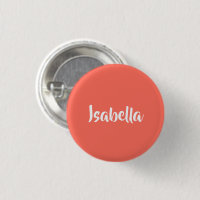 Custom name vibrant vivid coral minimalist