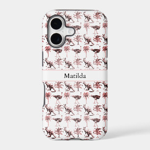 Custom Name Vintage Kangaroo & Ostrich