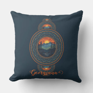 Custom Name Vintage Wilderness Ornamental Mandala Cushion