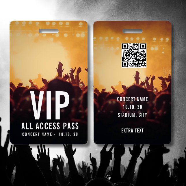 Custom Name VIP All Access Pass Concert ID Badge (Creator Uploaded)