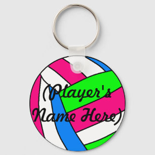 Custom Name Volleyball Keychain
