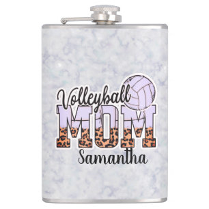 Custom Name Volleyball Mum   Mother's Day Hip Flask