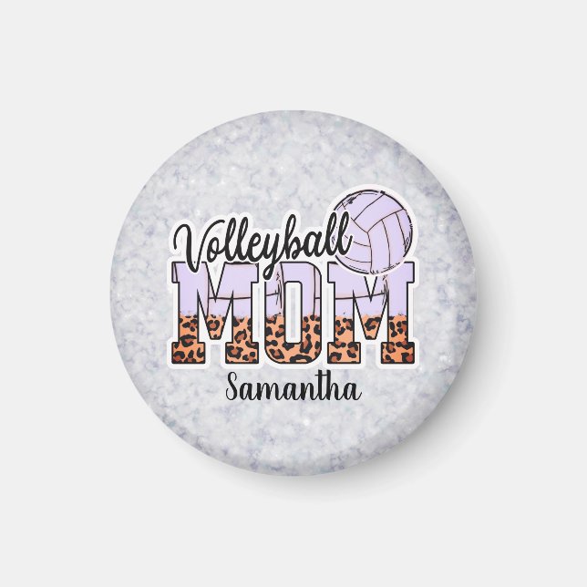 Custom Name Volleyball Mum | Mother's Day Magnet (Front)