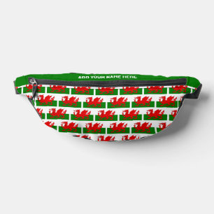 Custom Name WALES WELSH FLAG Bum Bags