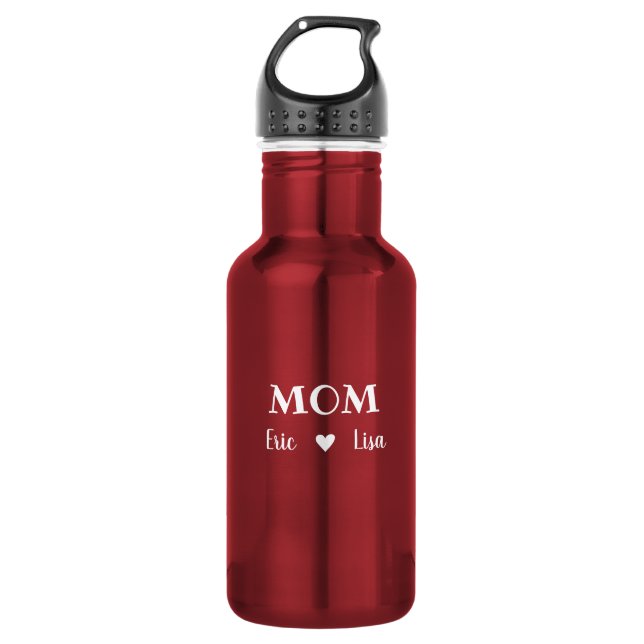 Custom Name Water Bottle for Mum Elegant Simple  (Front)