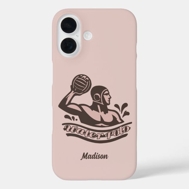 Custom Name Water Polo Case-Mate iPhone Case (Back)