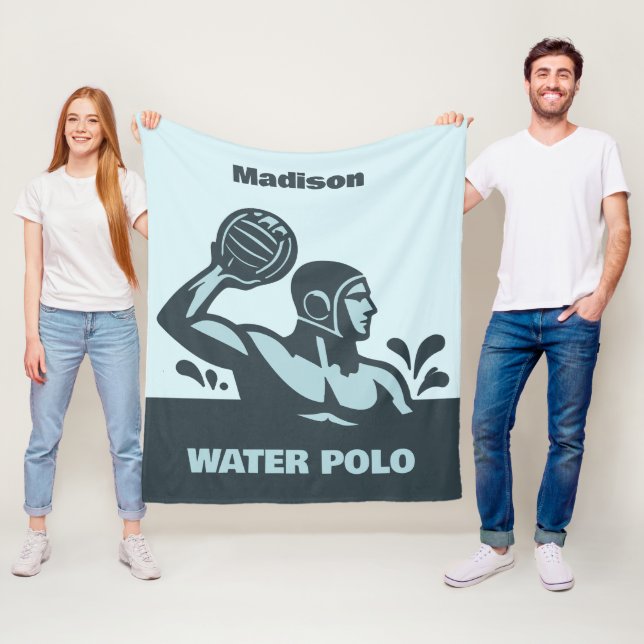 Custom Name Water Polo Fleece Blanket (In Situ)