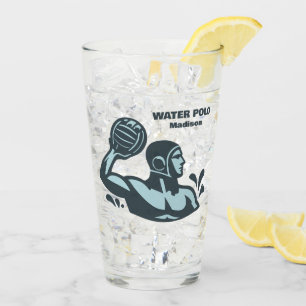 Custom Name Water Polo Glass