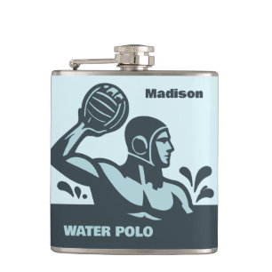 Custom Name Water Polo Hip Flask