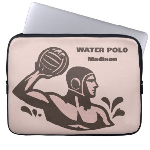 Custom Name Water Polo Laptop Sleeve